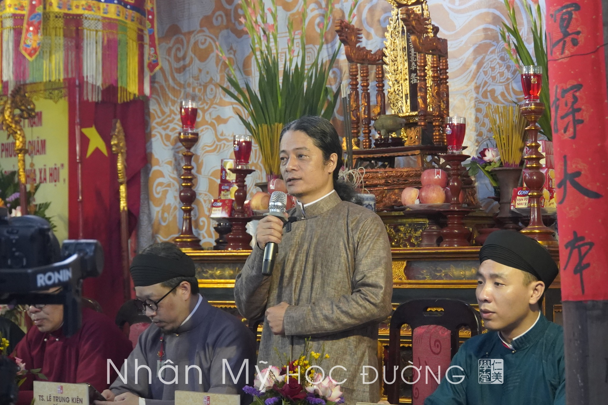 Độc đáo lễ khai giảng tại Nhân Mỹ học đường: Hành trình tri thức khởi đầu từ những nghi thức cổ truyền - ảnh 4