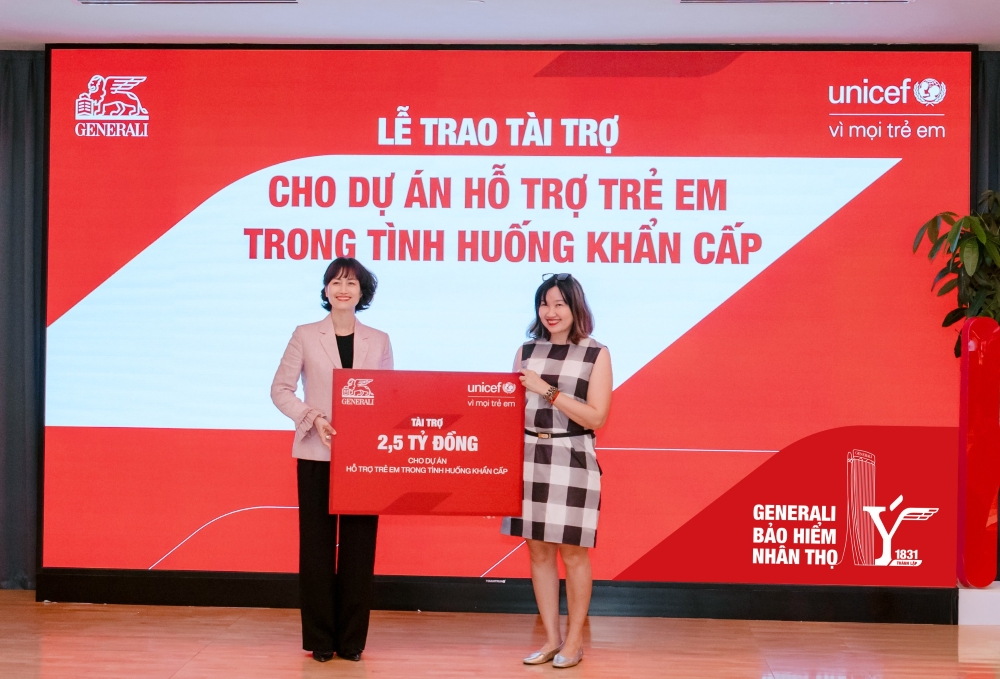 Generali tài trợ 2,5 tỷ đồng bảo vệ trẻ em vùng thiên tai tại Việt Nam - ảnh 1