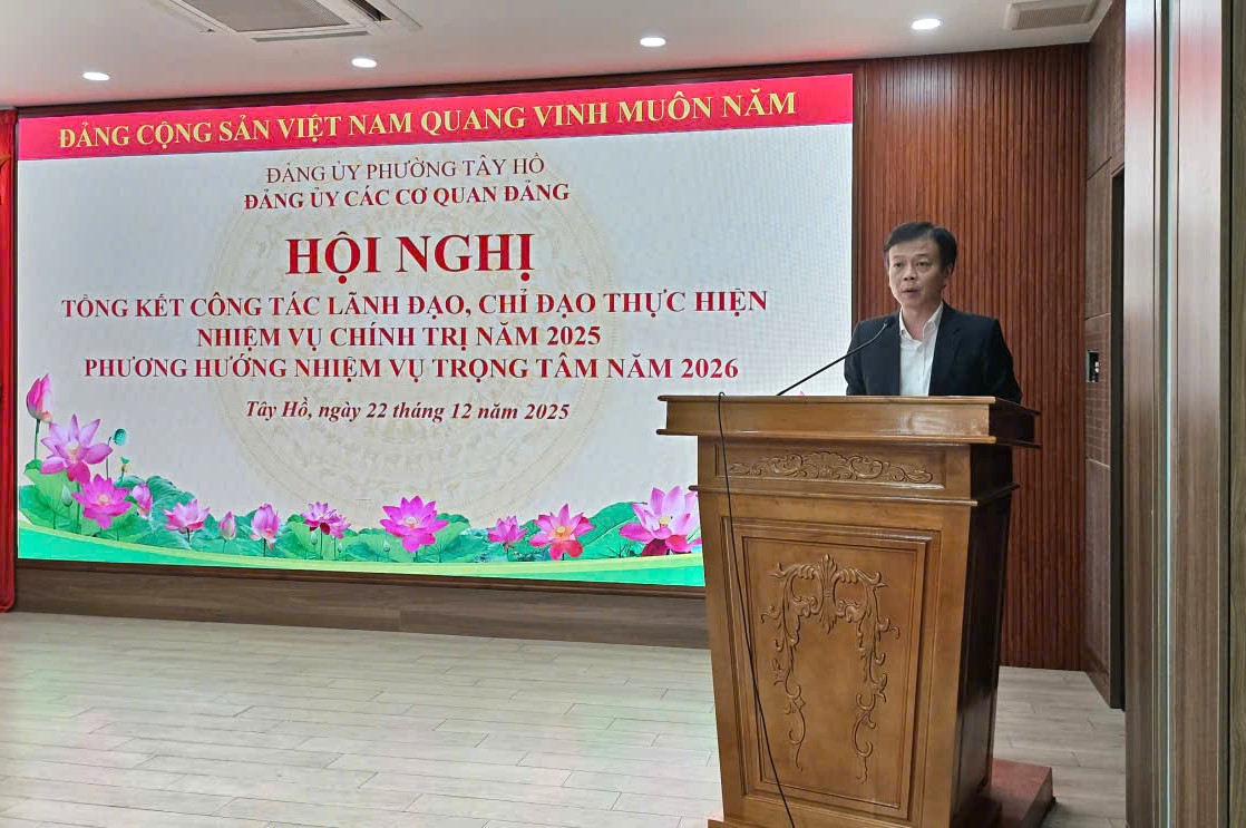 Đảng ủy các cơ quan Đảng phường Tây Hồ: Vững nền tảng, hướng tới bứt phá năm 2026 - ảnh 1