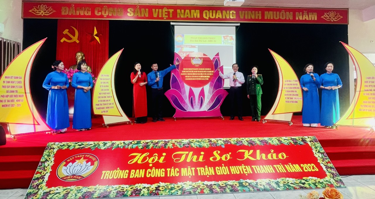 MTTQ huyện Thanh Trì tổ chức Hội thi sơ khảo “Trưởng ban công tác Mặt trận giỏi” năm 2023 - ảnh 8
