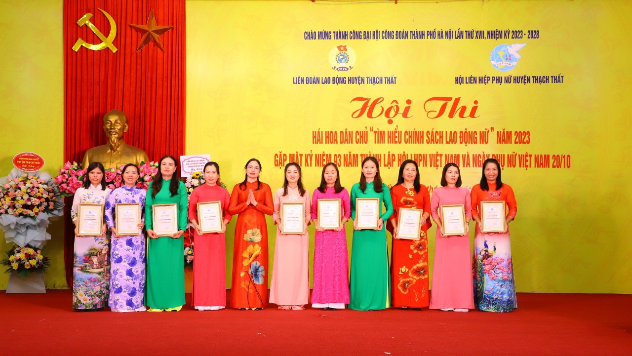 Sôi nổi hội thi hái hoa dân chủ “Tìm hiểu chính sách lao động nữ” năm 2023 - ảnh 3