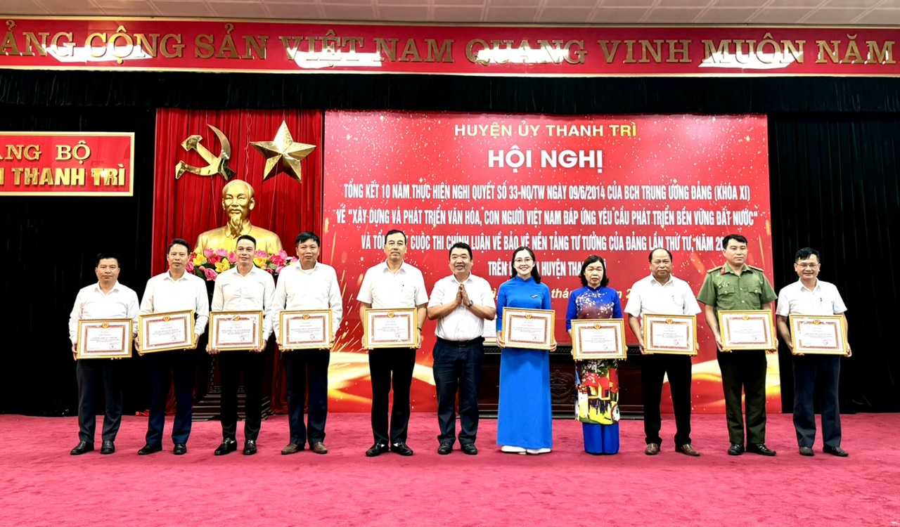 Huyện ủy Thanh Trì: Tổng kết 10 năm thực hiện Nghị quyết số 33 - NQ/TƯ - ảnh 1