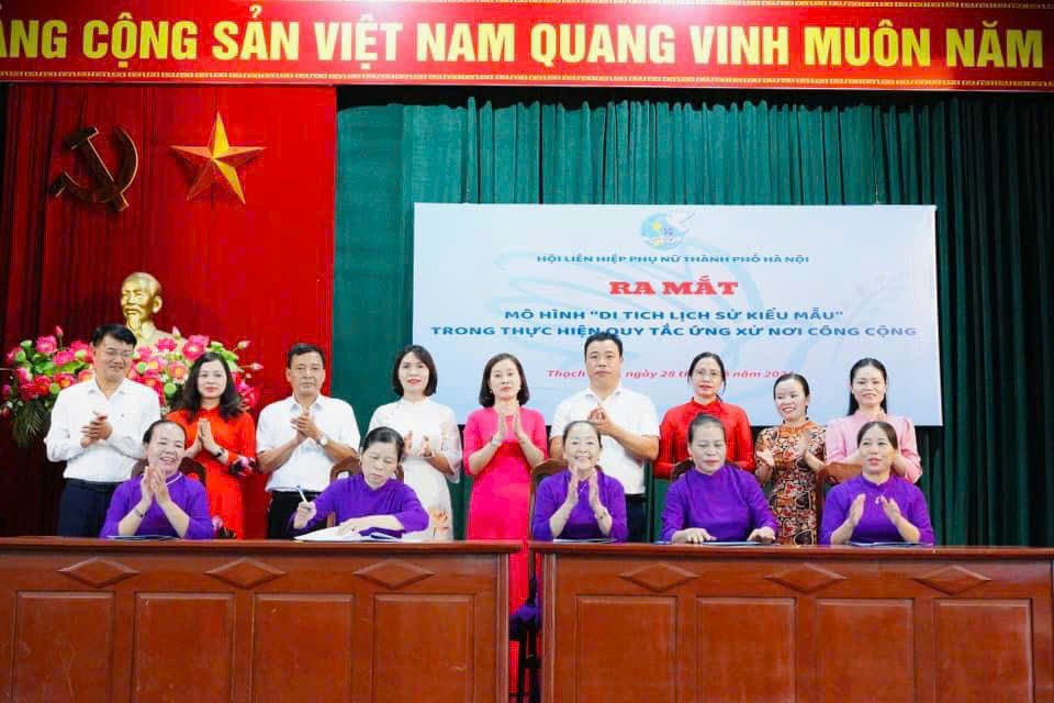 Hội LHPN xã Bình Yên, huyện Thạch Thất: Ra mắt mô hình “Di tích lịch sử kiểu mẫu” - ảnh 1