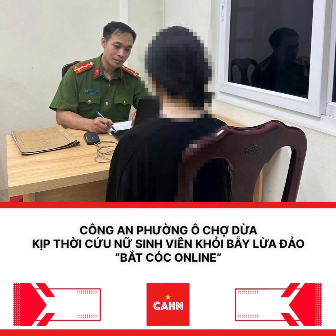 Công an phường Ô Chợ Dừa Kịp thời giải cứu nữ sinh khỏi bẫy lừa đảo “bắt cóc online“ - ảnh 1