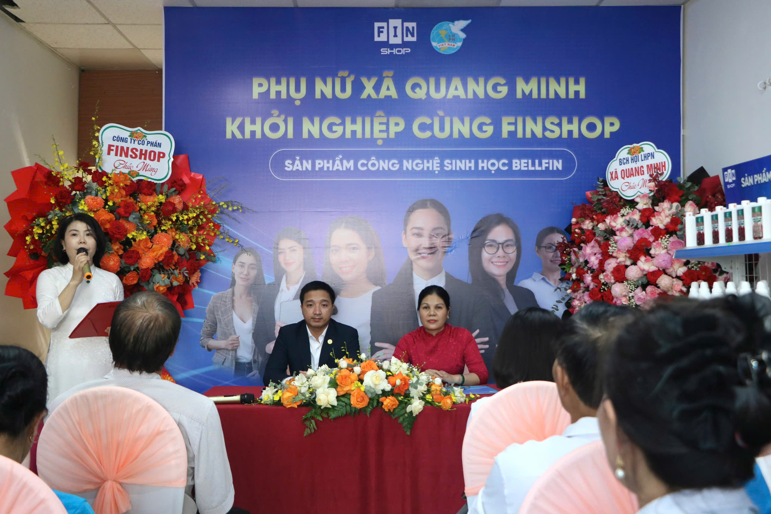 Hội LHPN xã Quang Minh ra mắt điểm hỗ trợ phụ nữ khởi nghiệp - ảnh 1