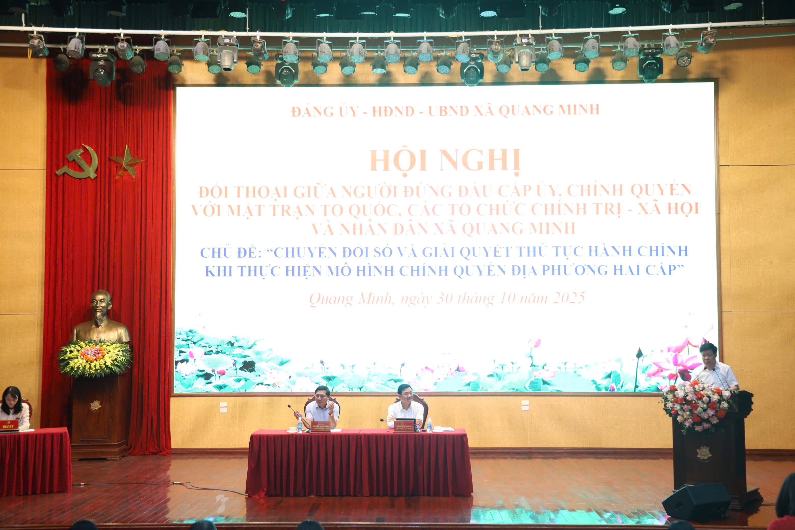 Xã Quang Minh đối thoại về chuyển đổi số và giải quyết thủ tục hành chính khi thực hiện mô hình chính quyền địa phương 2 cấp - ảnh 2