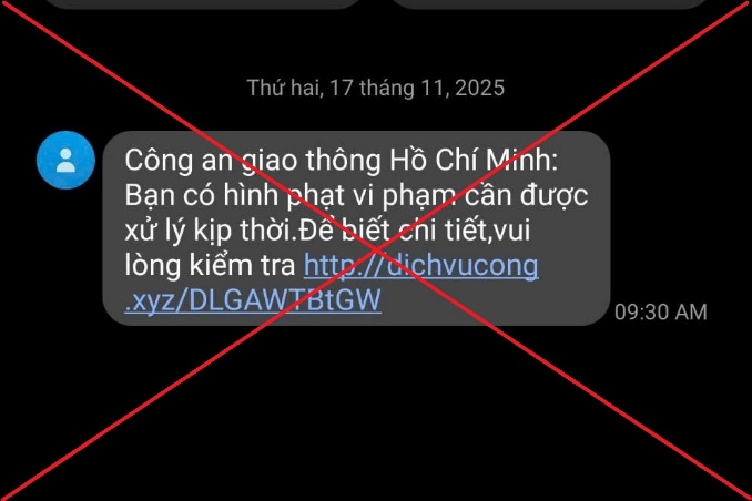 Cảnh báo tin nhắn lừa đảo thông báo “phạt nguội”  - ảnh 1