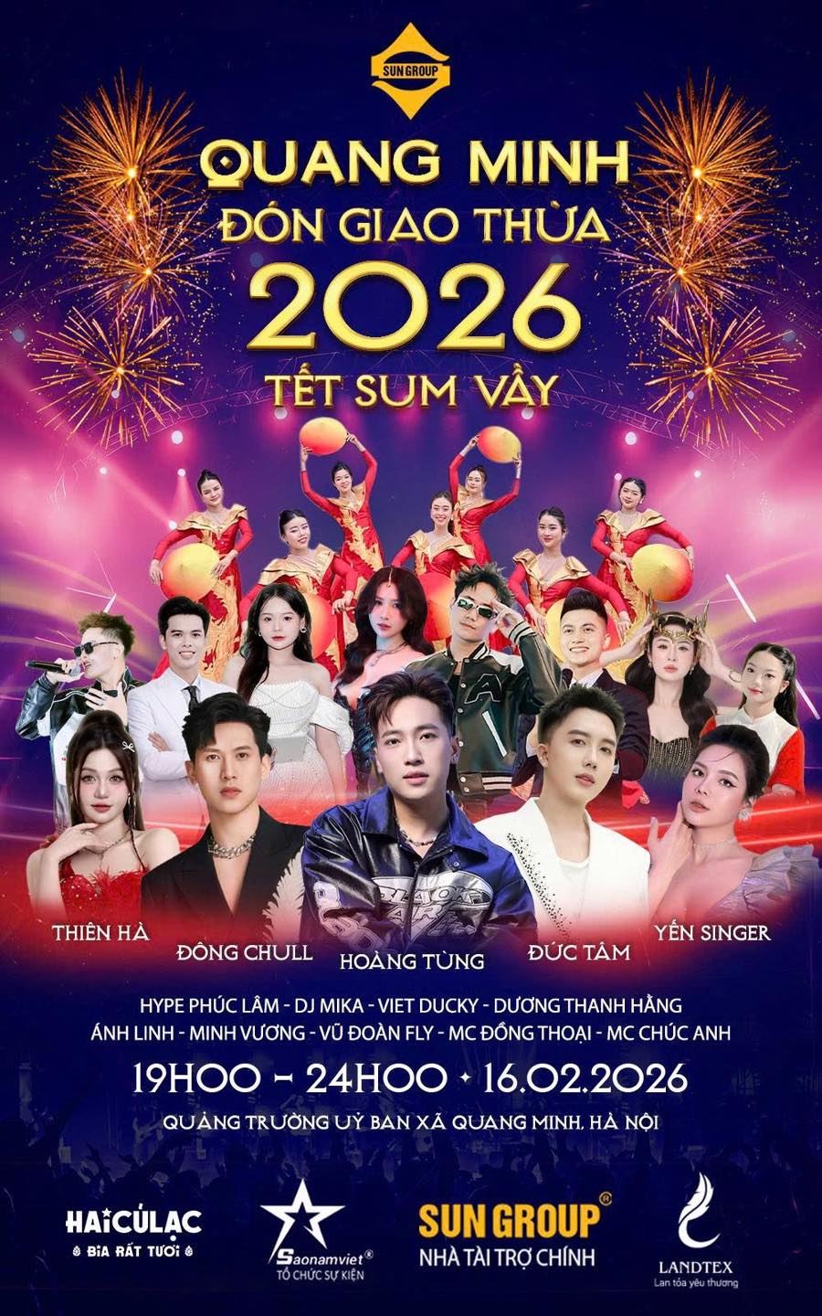 Xã Quang Minh tổ chức chương trình ca nhạc và bắn pháo hoa chào mừng Tết Nguyên đán Bính Ngọ 2026 - ảnh 2