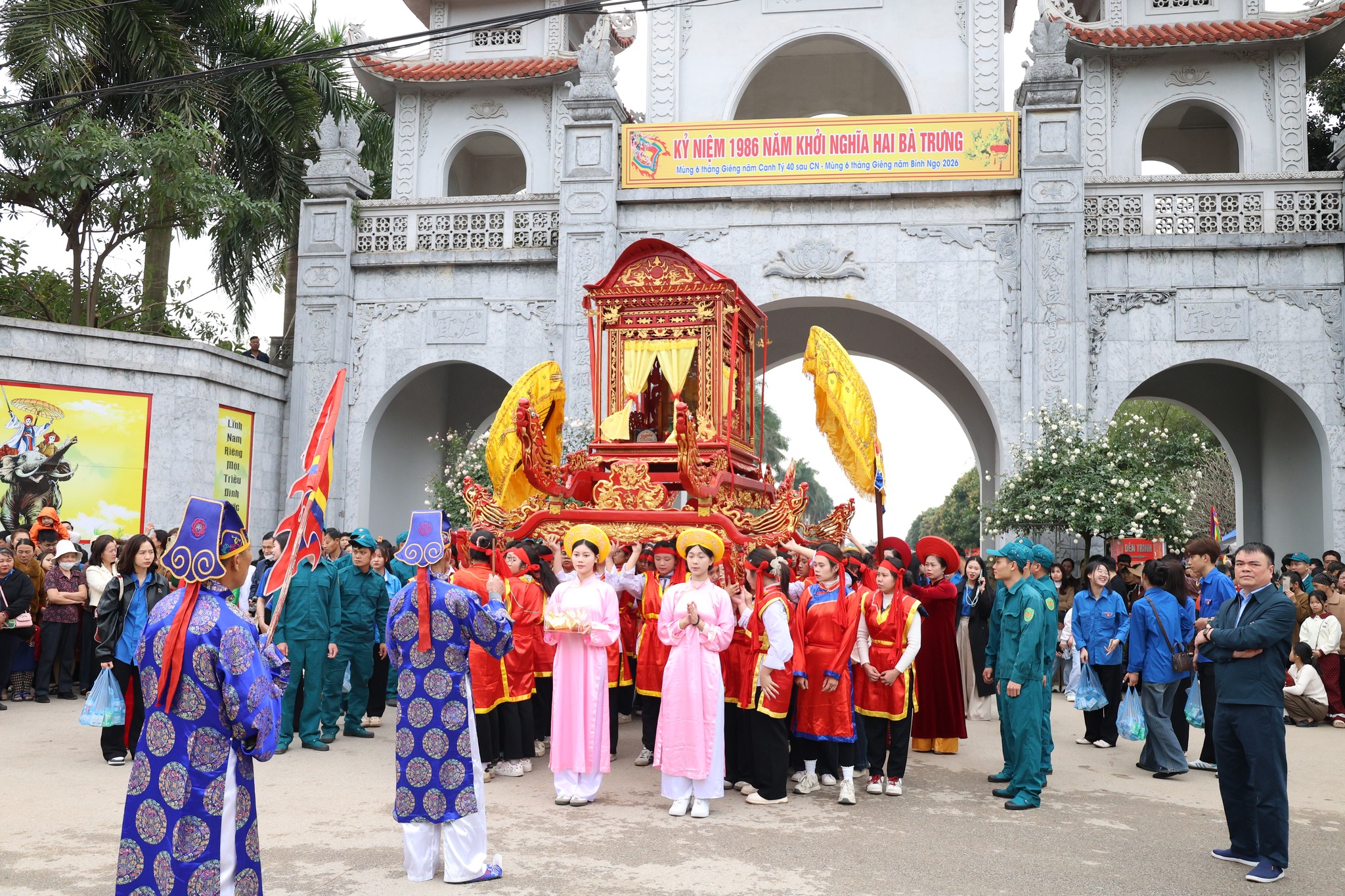 Xã Mê Linh sẵn sàng khai hội Đền Hai Bà Trưng vào mùng 6 tháng Giêng - ảnh 2