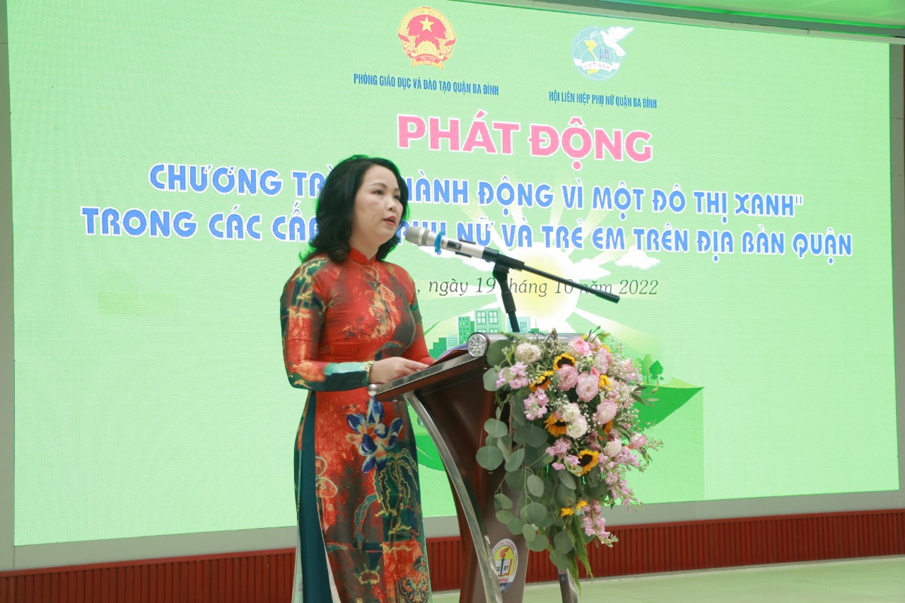 Hội LHPN- Phòng GD-ĐT quận Ba Đình: Phát động Chương trình “Hành động vì một đô thị xanh” năm 2022 - ảnh 6