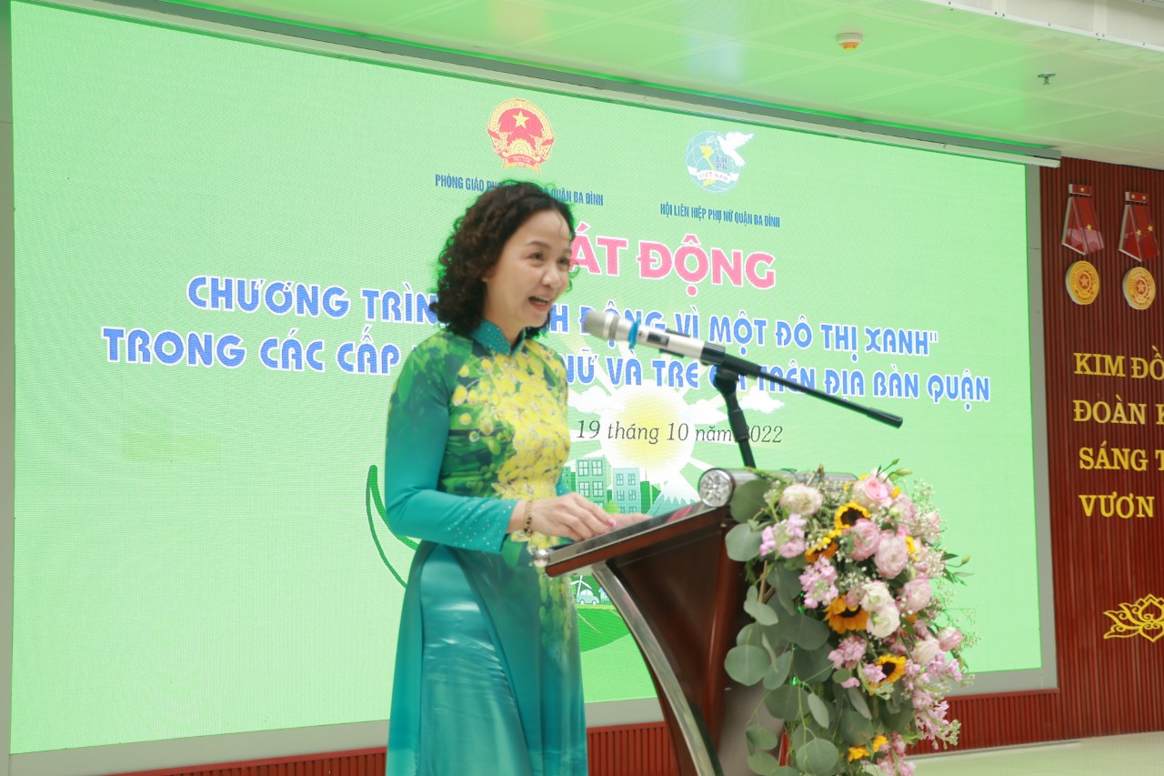 Hội LHPN- Phòng GD-ĐT quận Ba Đình: Phát động Chương trình “Hành động vì một đô thị xanh” năm 2022 - ảnh 9