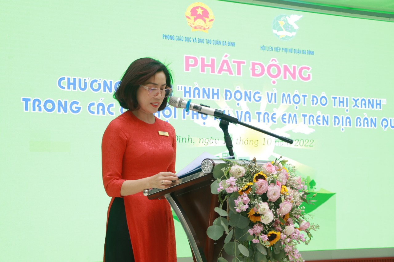 Hội LHPN- Phòng GD-ĐT quận Ba Đình: Phát động Chương trình “Hành động vì một đô thị xanh” năm 2022 - ảnh 4