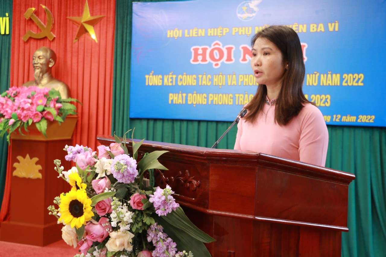 Hội LHPN huyện Ba Vì: Thực hiện vượt mức nhiều chỉ tiêu năm 2022 - ảnh 2