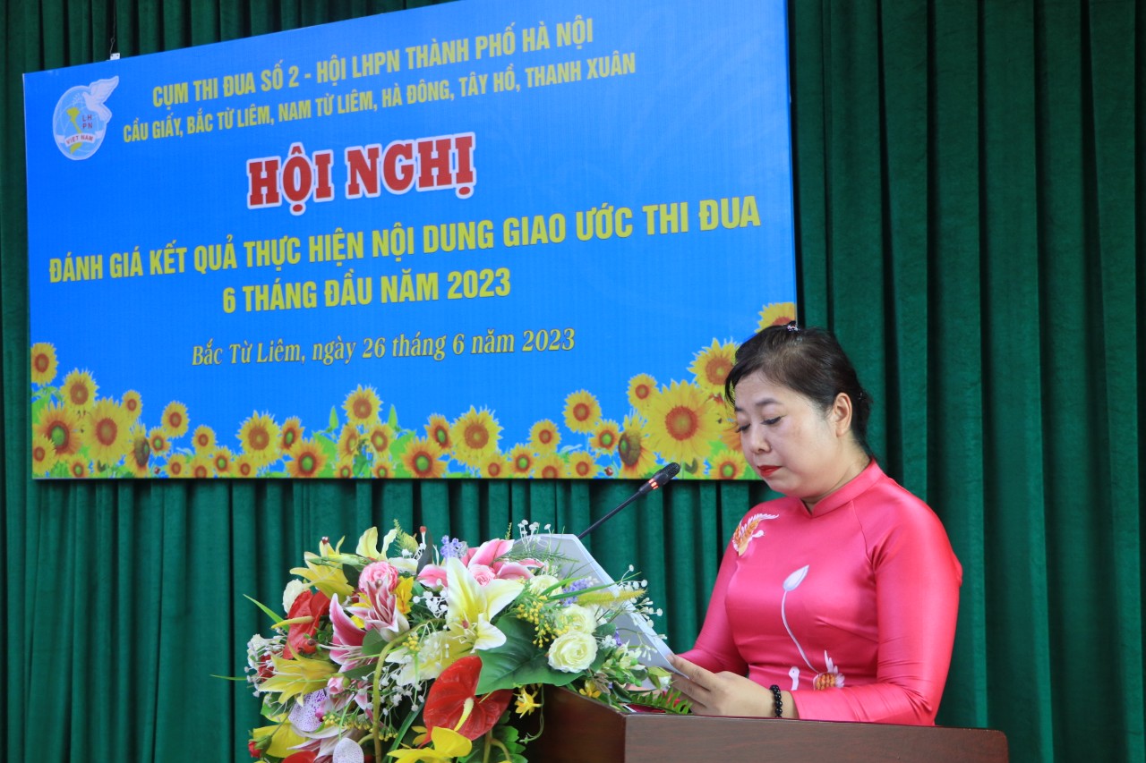 Cụm thi đua số 2, Hội LHPN Hà Nội: Đánh giá kết quả thực hiện nội dung giao ước thi đua 6 tháng đầu năm 2023 - ảnh 1