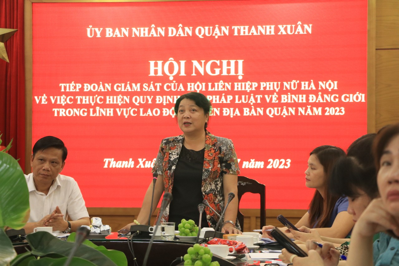 Giám sát việc thực hiện quy định pháp luật về bình đẳng giới tại quận Thanh Xuân.  - ảnh 7