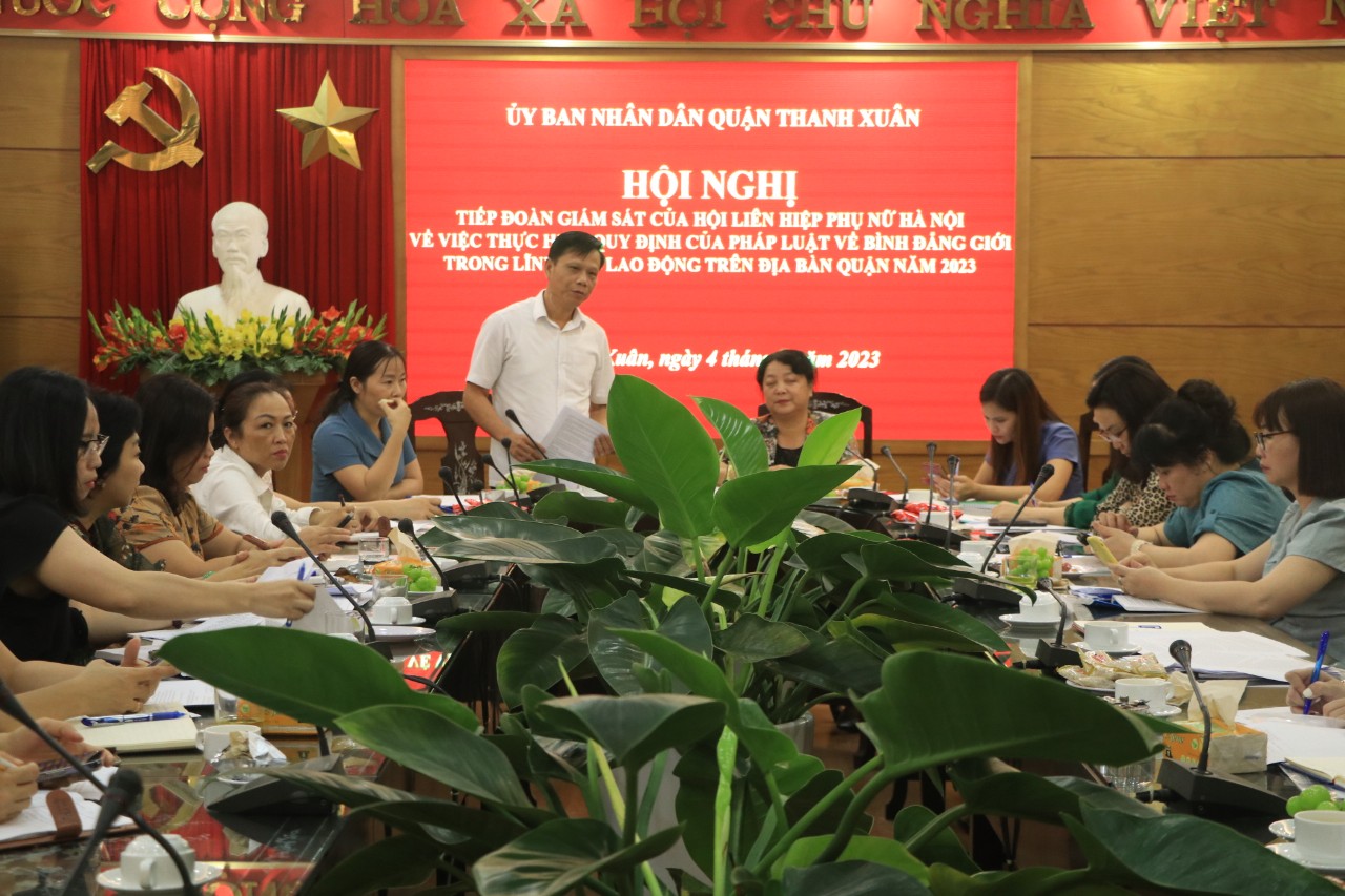 Giám sát việc thực hiện quy định pháp luật về bình đẳng giới tại quận Thanh Xuân.  - ảnh 6