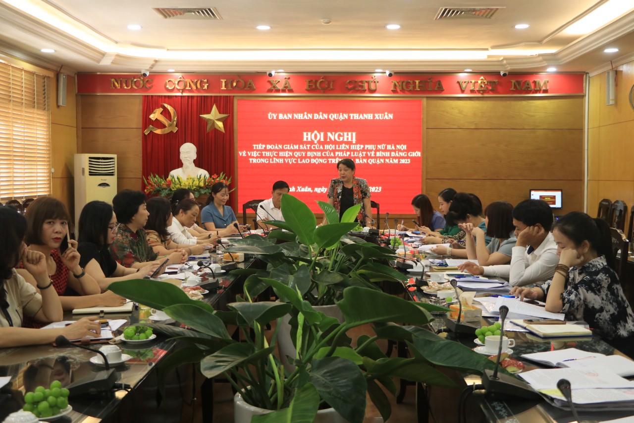Giám sát việc thực hiện quy định pháp luật về bình đẳng giới tại quận Thanh Xuân.  - ảnh 8