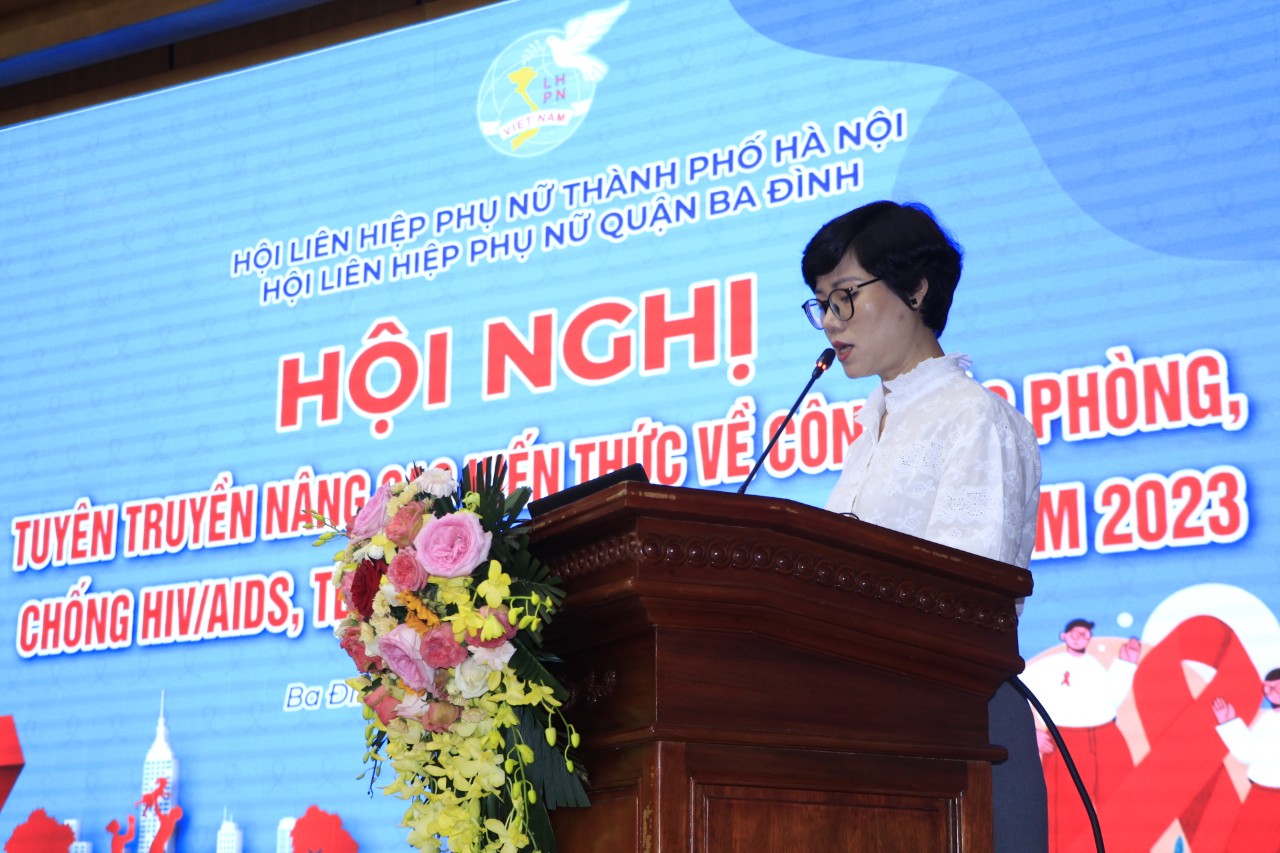 Hội LHPN quận Ba Đình: Tuyên truyền phòng, chống HIV/AIDS - ảnh 1