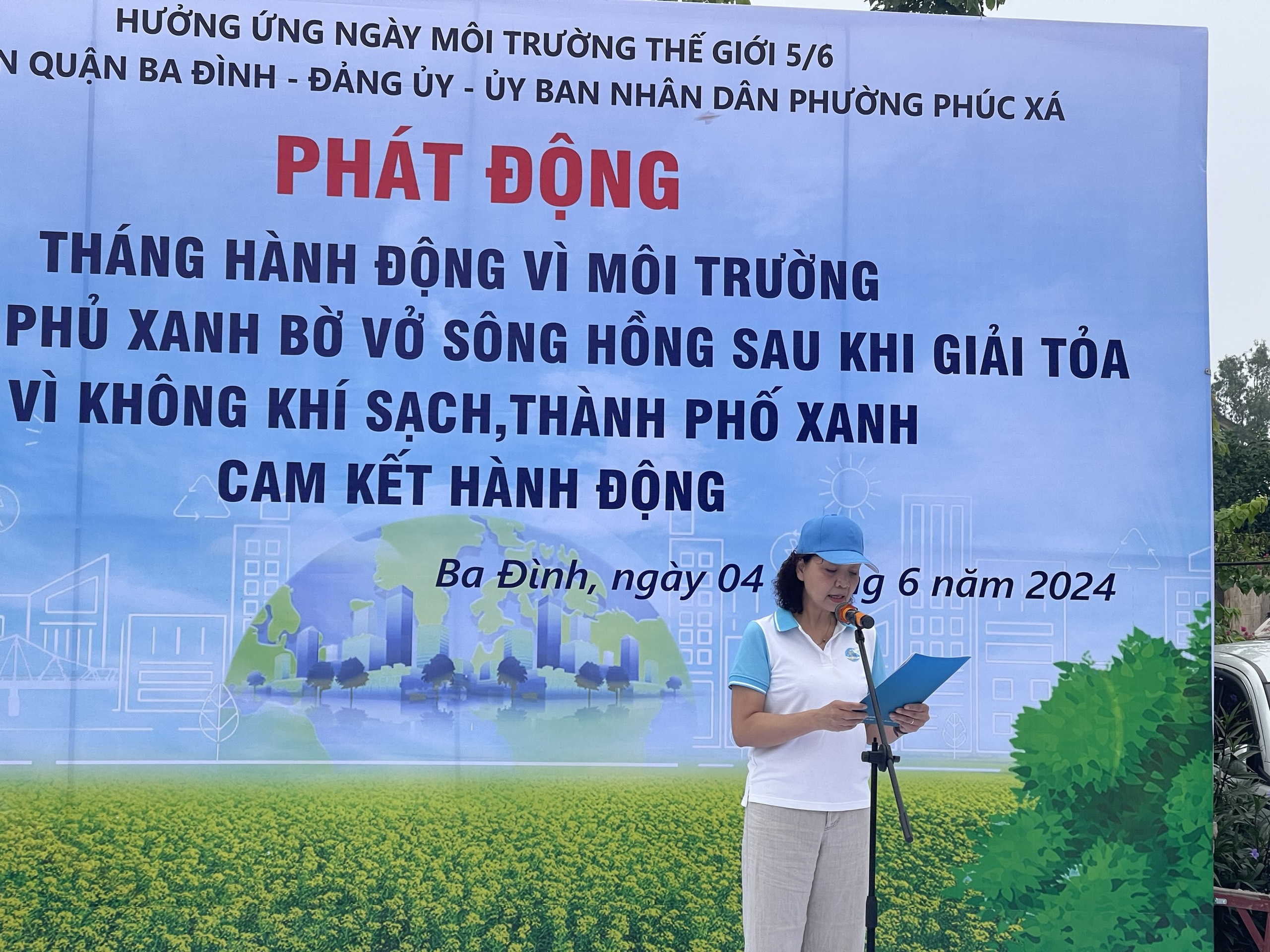 Hội LHPN quận Ba Đình: Quyết tâm biến khu vực bờ vở sông Hồng thành điểm sáng về bảo vệ môi trường - ảnh 2