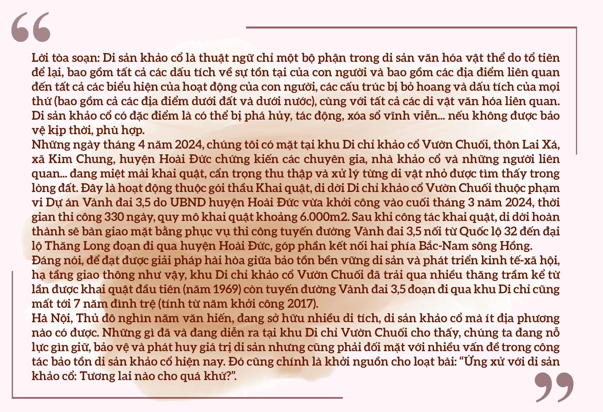 Kỳ 1: Mong manh số phận di sản khảo cổ - ảnh 2