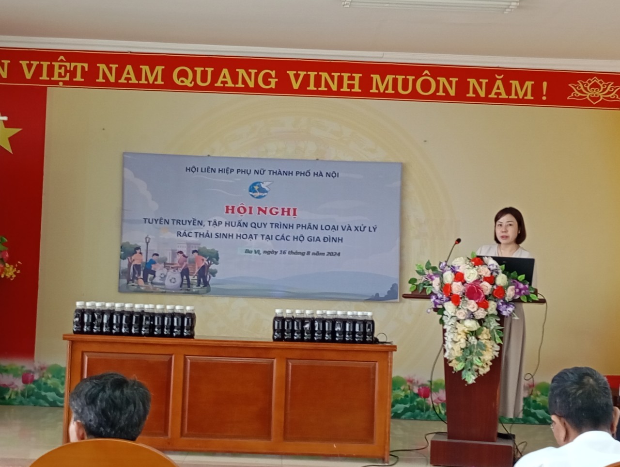 Hội LHPN huyện Ba Vì: Tập huấn kỹ thuật xử lý rác thải tại nguồn - ảnh 2