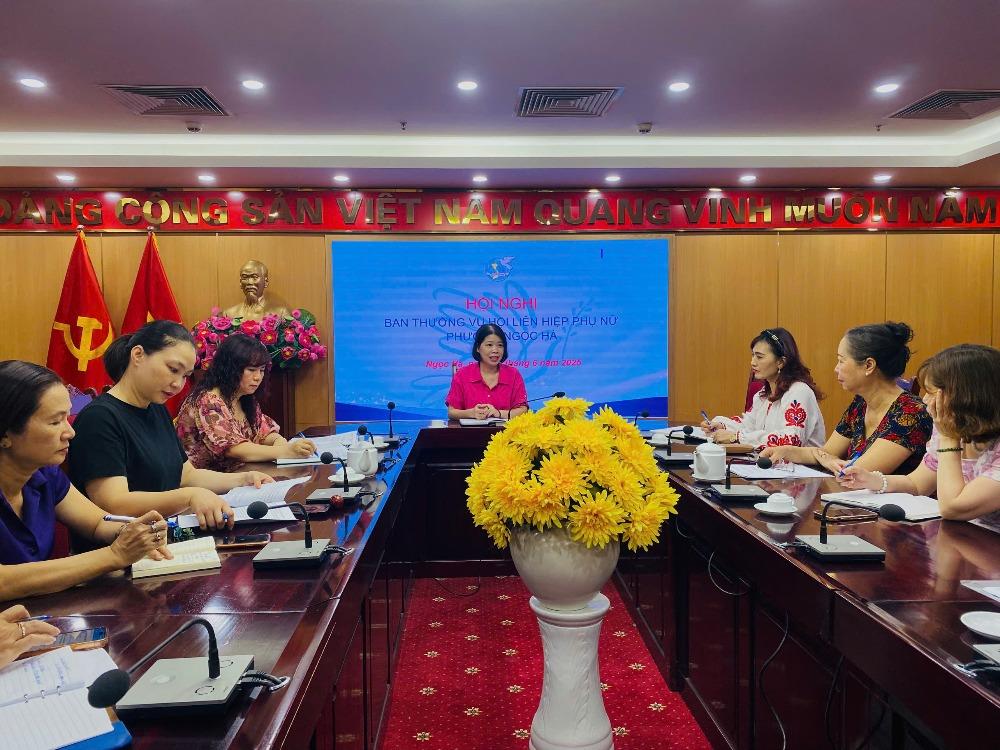 Hội LHPN phường Ngọc Hà tổ chức họp vận hành thử nghiệm bộ máy mới - ảnh 1