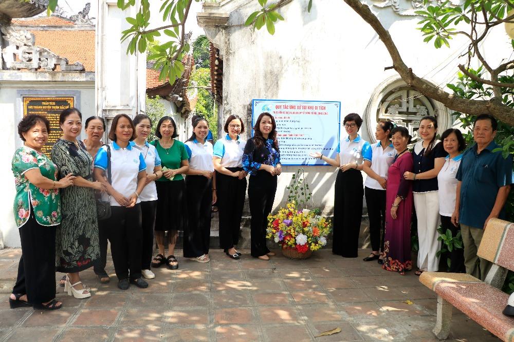 Ra mắt mô hình “Phụ nữ tham gia xây dựng di tích lịch sử-văn hóa kiểu mẫu” tại di tích Đình Ngọc Hà - ảnh 1