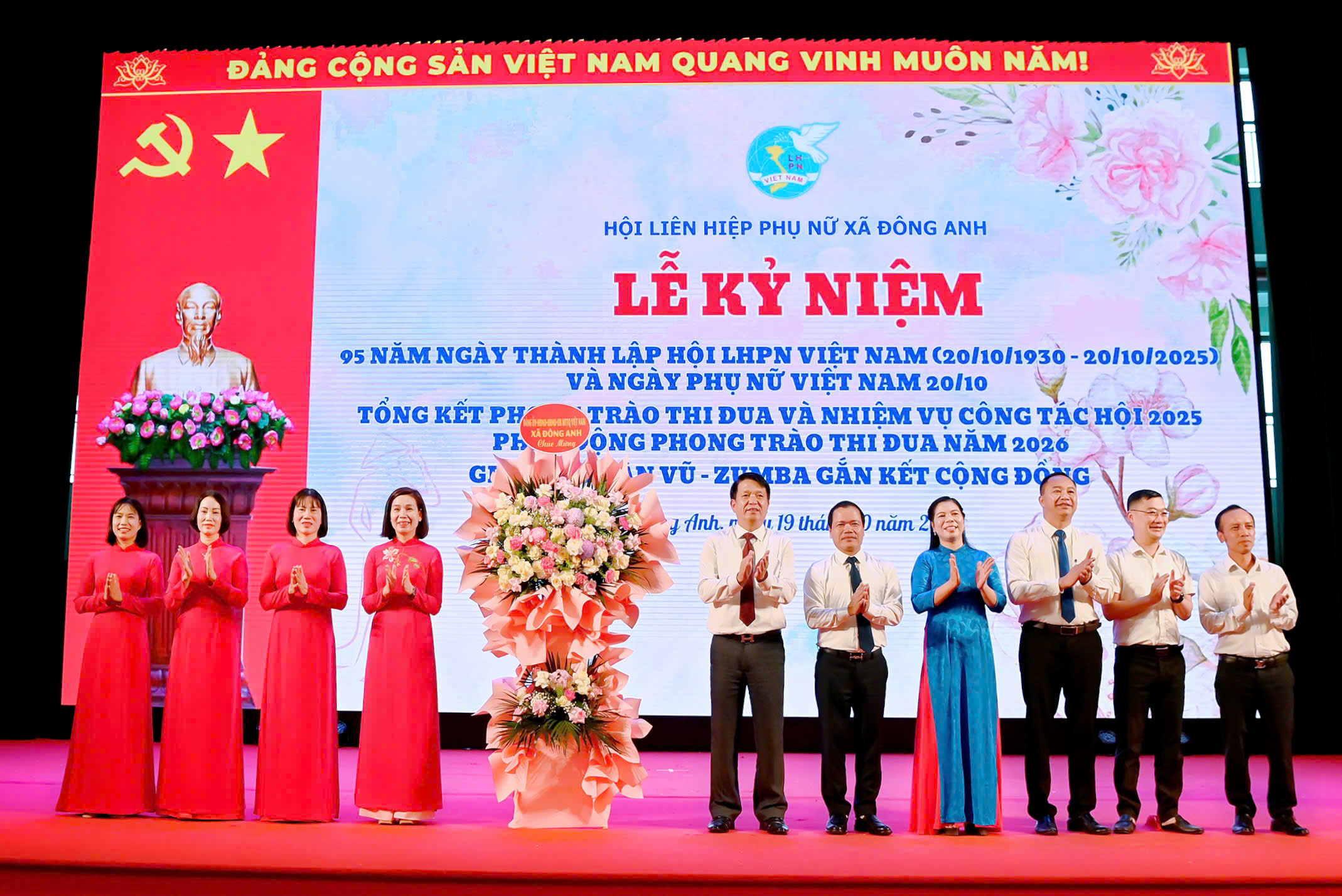 Hội LHPN xã Đông Anh: Long trọng tổ chức kỷ niệm 95 năm ngày thành lập Hội LHPN Việt Nam - ảnh 1