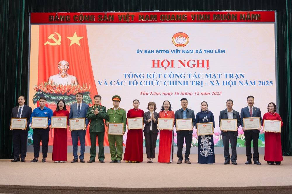 Ủy ban MTTQ Việt Nam xã Thư Lâm: Tổng kết công tác mặt trận và các tổ chức chính trị-xã hội năm 2025 - ảnh 1