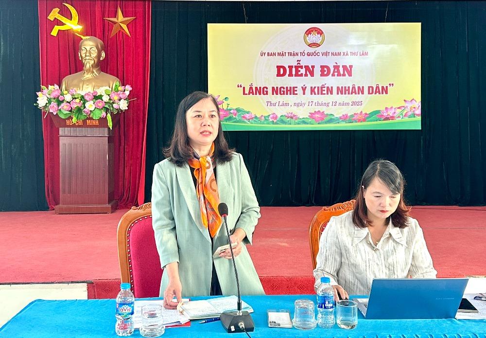 Diễn đàn “Lắng nghe ý kiến nhân dân” tại Cụm thi đua số 3 xã Thư Lâm - ảnh 1