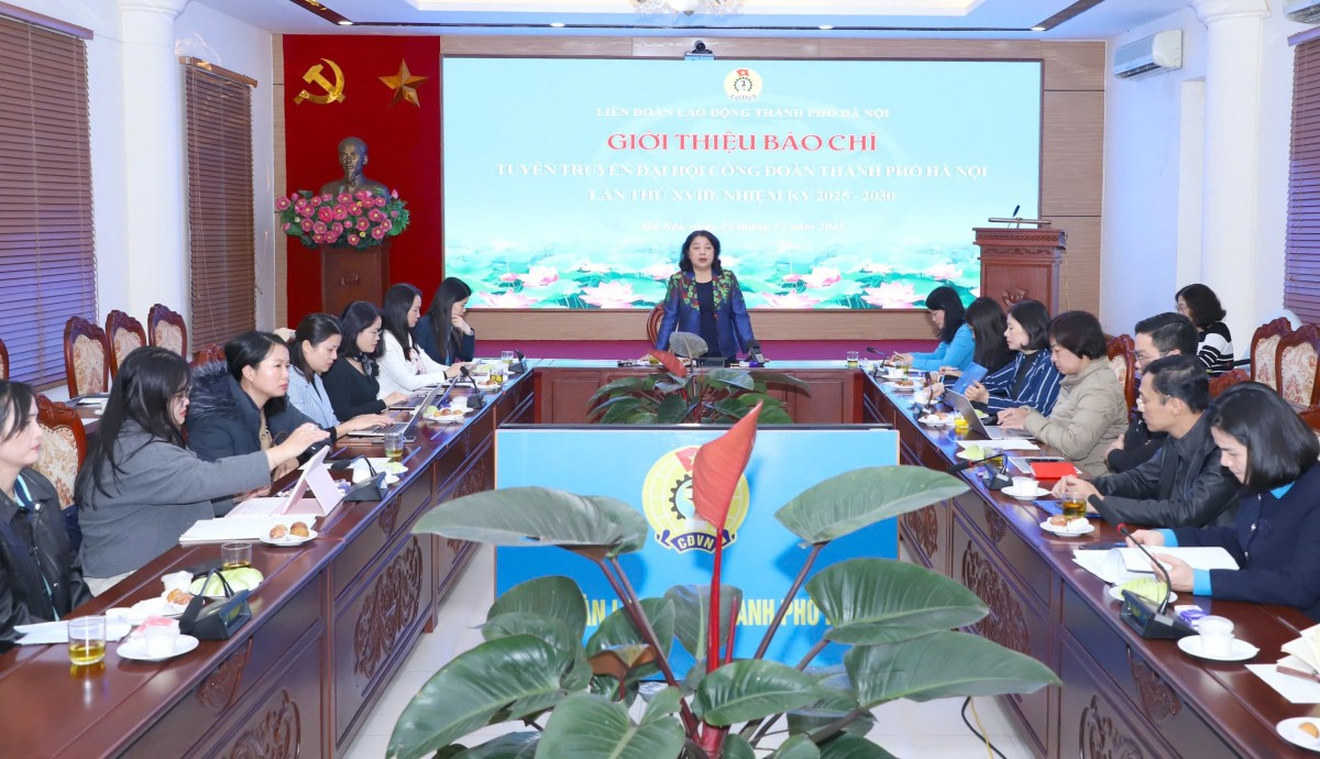 Đại hội Công đoàn thành phố Hà Nội lần thứ XVIII diễn ra trong 2 ngày 29-30/12/2025 - ảnh 1