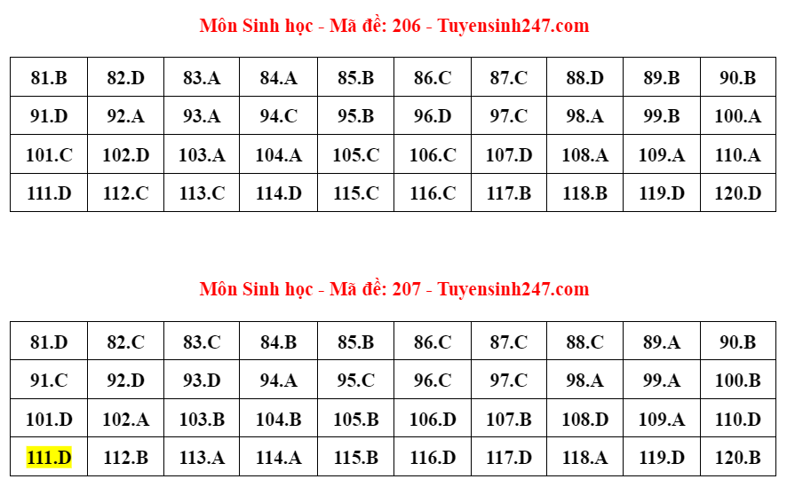 Gợi ý đáp án 24 mã đề thi môn Sinh học - ảnh 3