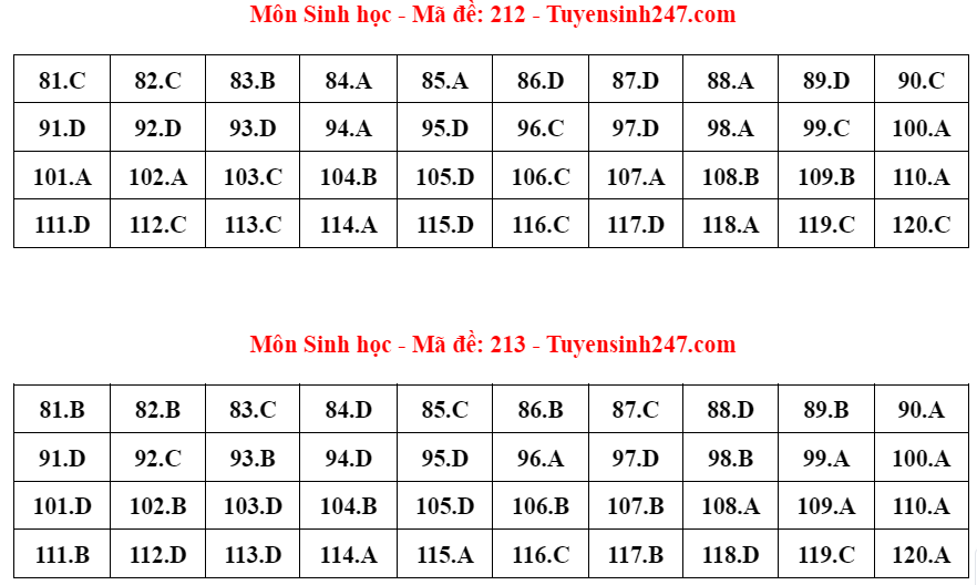 Gợi ý đáp án 24 mã đề thi môn Sinh học - ảnh 6