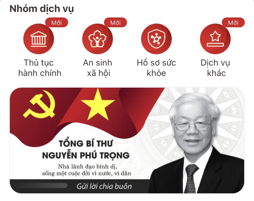 Gửi lời chia buồn Tổng Bí thư qua ứng dụng VNeID - ảnh 1