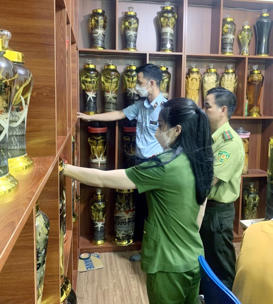 Thu giữ gần 1.000 lít rượu ngâm không rõ nguồn gốc ở chung cư The Pride - ảnh 1