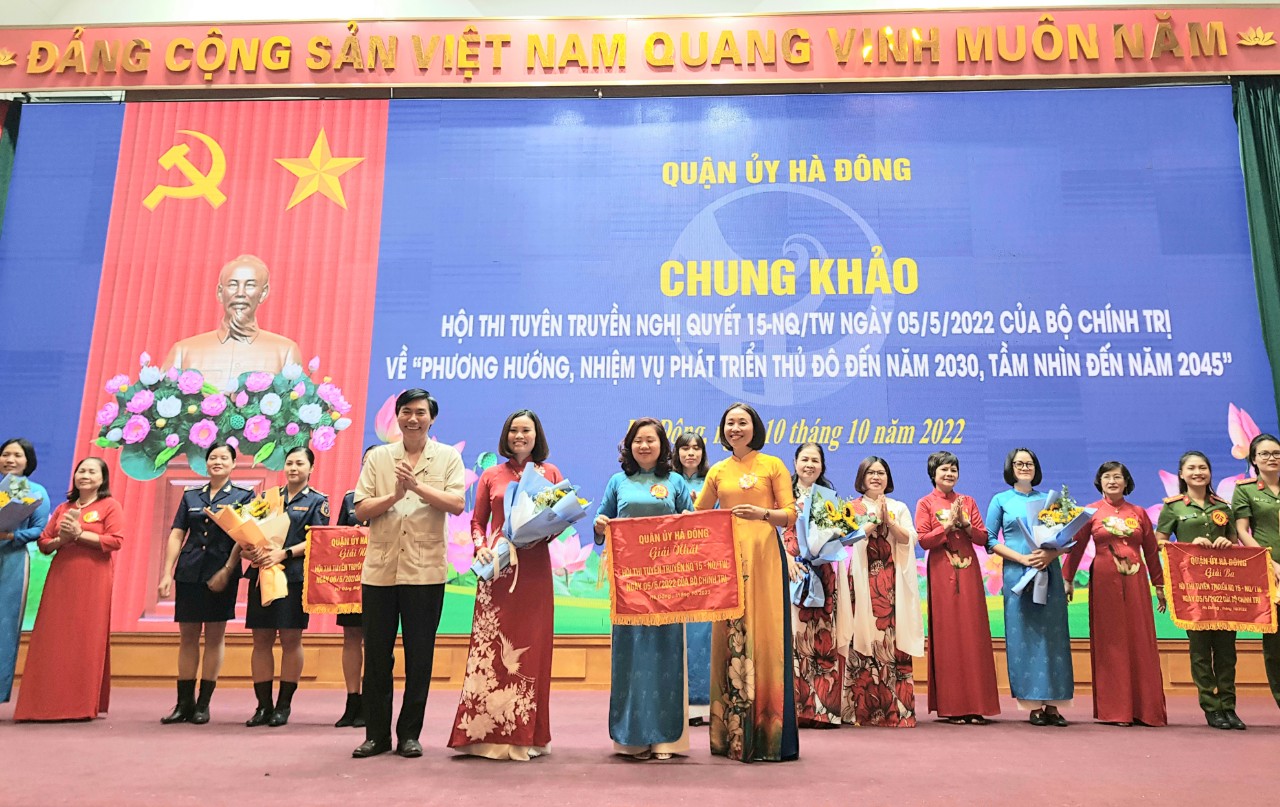 Quận Hà Đông: Chung khảo hội thi tuyên truyền Nghị quyết 15-NQ/TW - ảnh 1