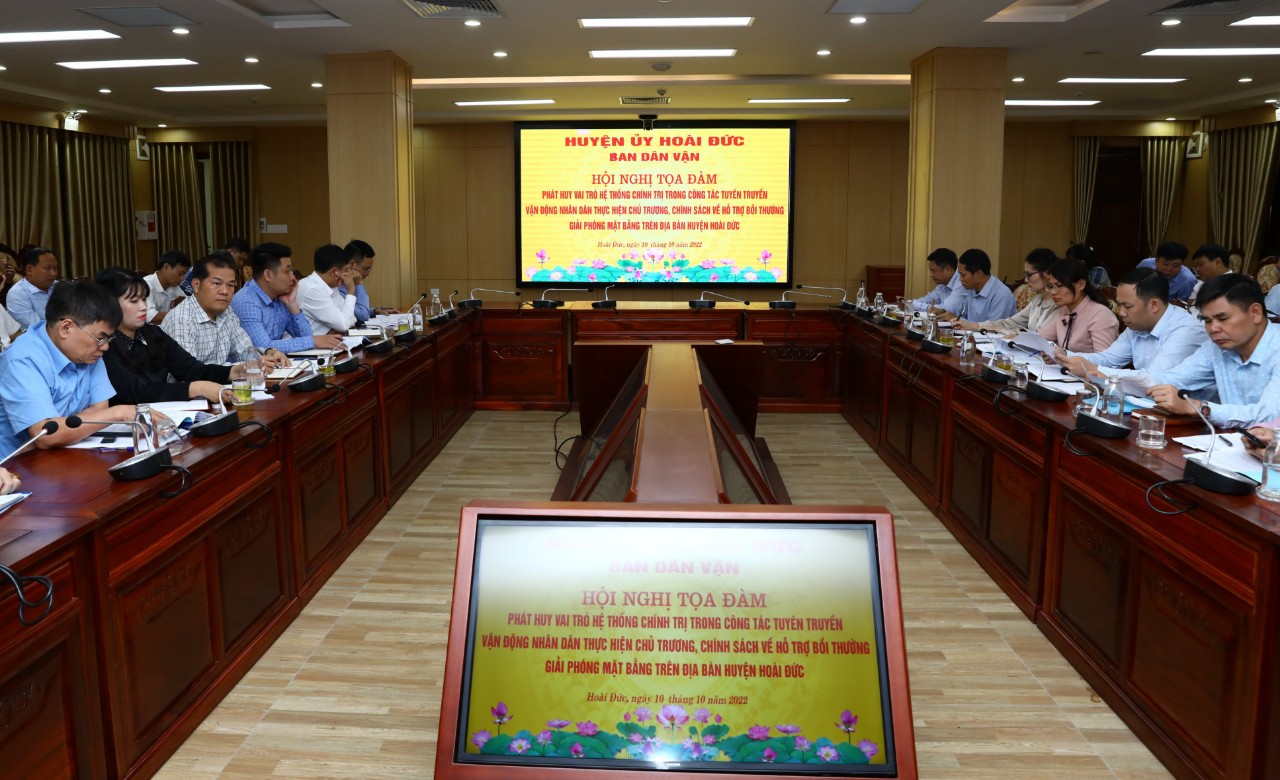 Hoài Đức: Tọa đàm về vai trò của hệ thống chính trị trong công tác tuyên truyền giải phóng mặt bằng - ảnh 3