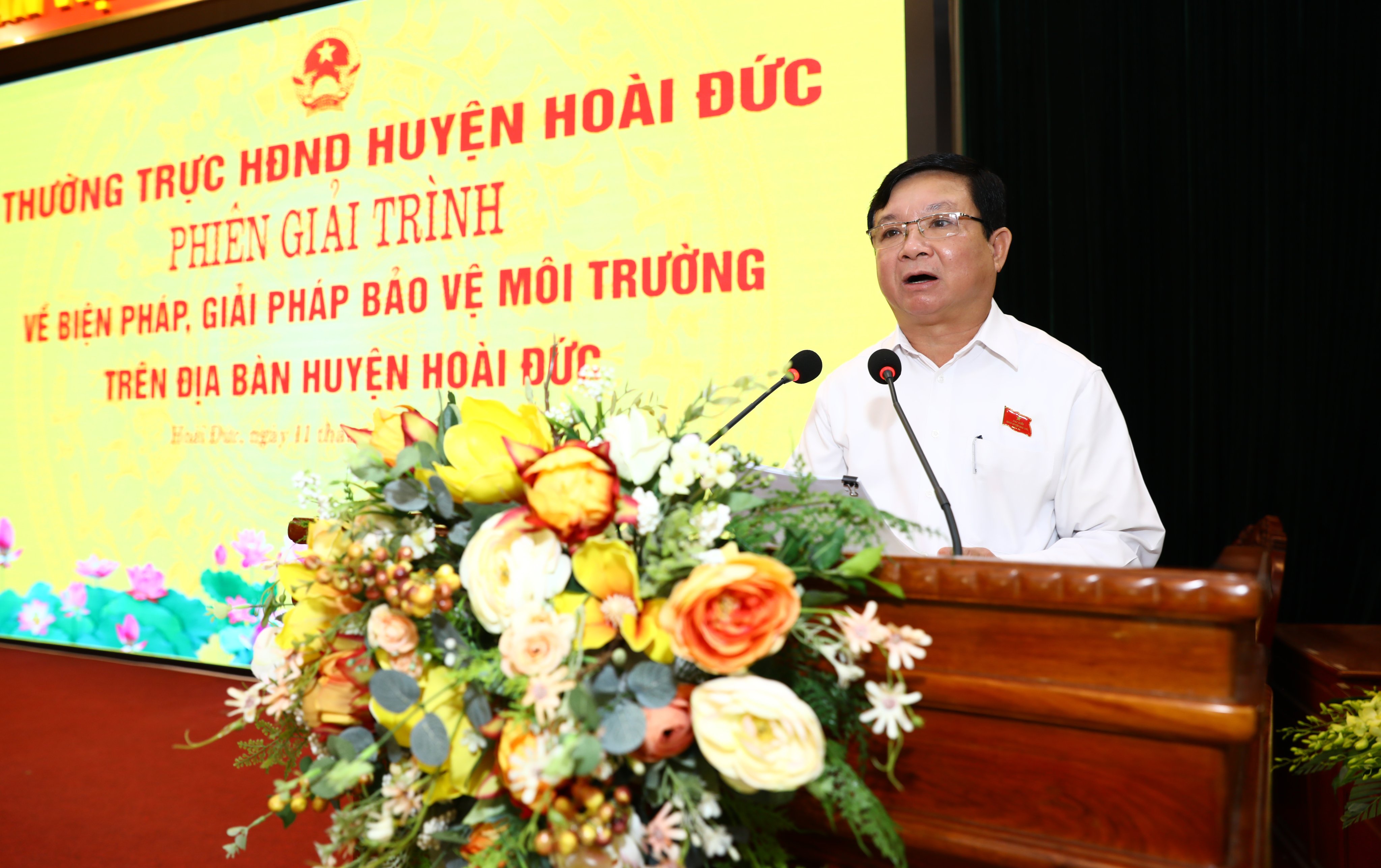 Huyện Hoài Đức: Giải trình về biện pháp, giải pháp bảo vệ môi trường trên địa bàn - ảnh 1