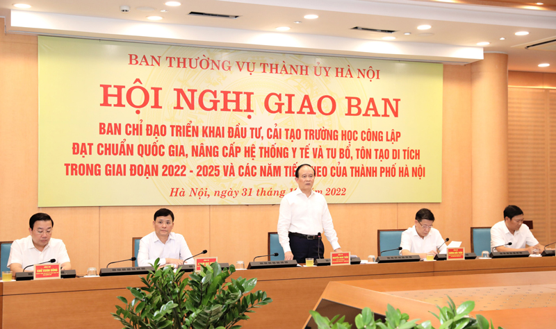 Hà Nội đẩy nhanh thực hiện các dự án xây dựng giáo dục, y tế, tu bổ di tích - ảnh 1