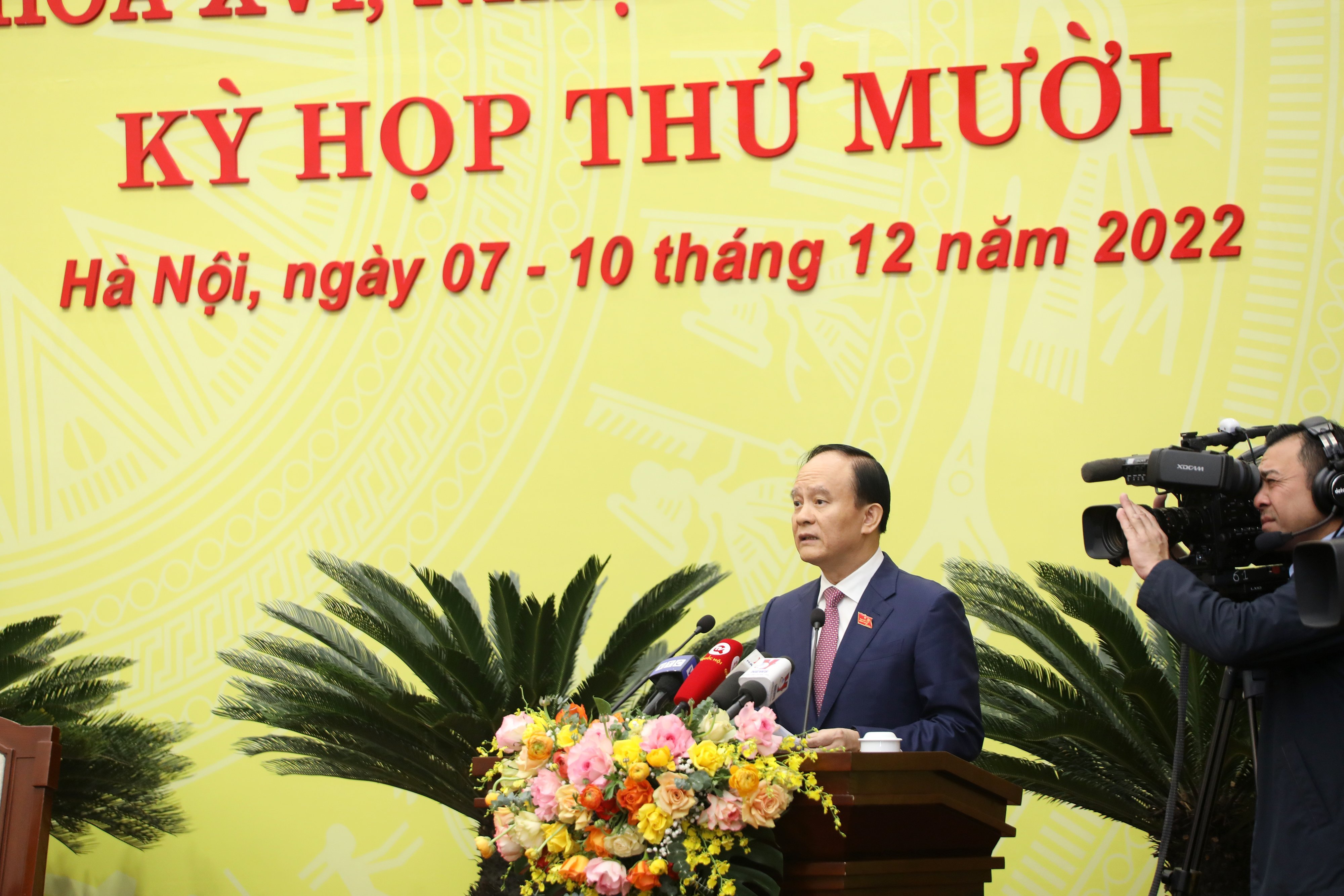 Sáng nay (7/12) khai mạc kỳ họp thứ 10 HĐND Thành phố Hà Nội khóa XVI nhiệm kỳ 2021-2026 - ảnh 4