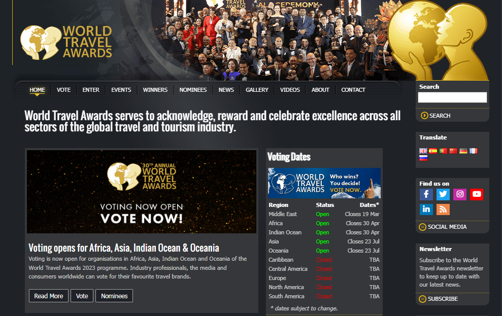 Hãy bình chọn cho Du lịch Việt Nam và Hà Nội tại World Travel Awards 2023 - ảnh 1