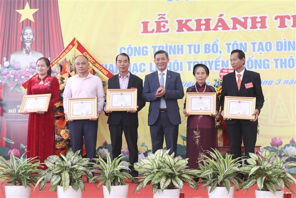 Khánh thành công trình tu bổ, tôn tạo Đình thôn Báo Đáp, xã Kiêu Kỵ - ảnh 1