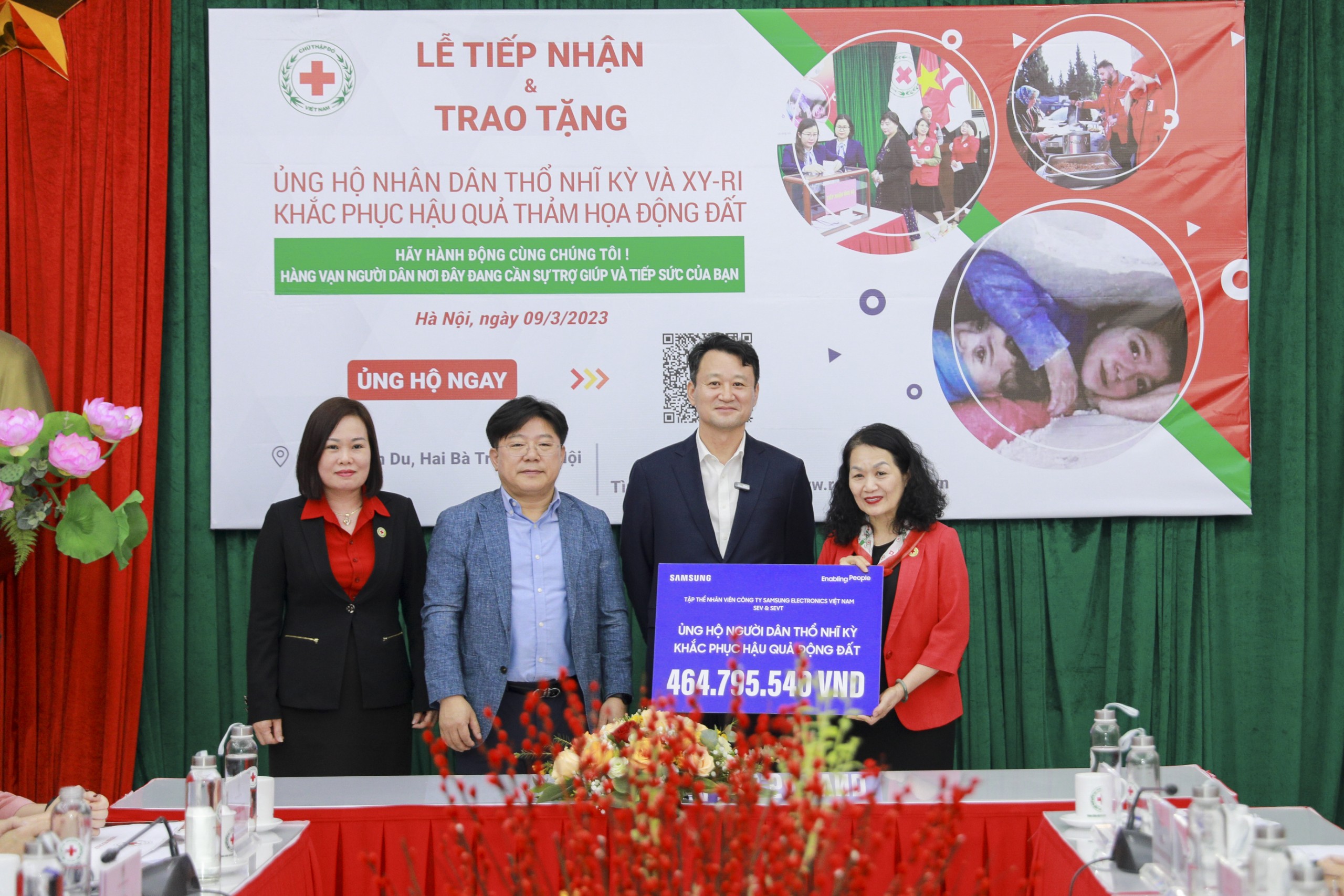 Trao tặng số tiền 200.000 USD hỗ trợ người dân Thổ Nhĩ Kỳ và Xy-ri  - ảnh 3