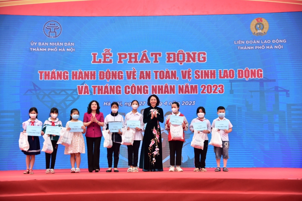 Phát động Tháng hành động về an toàn, vệ sinh lao động và Tháng Công nhân thành phố Hà Nội năm 2023 - ảnh 5