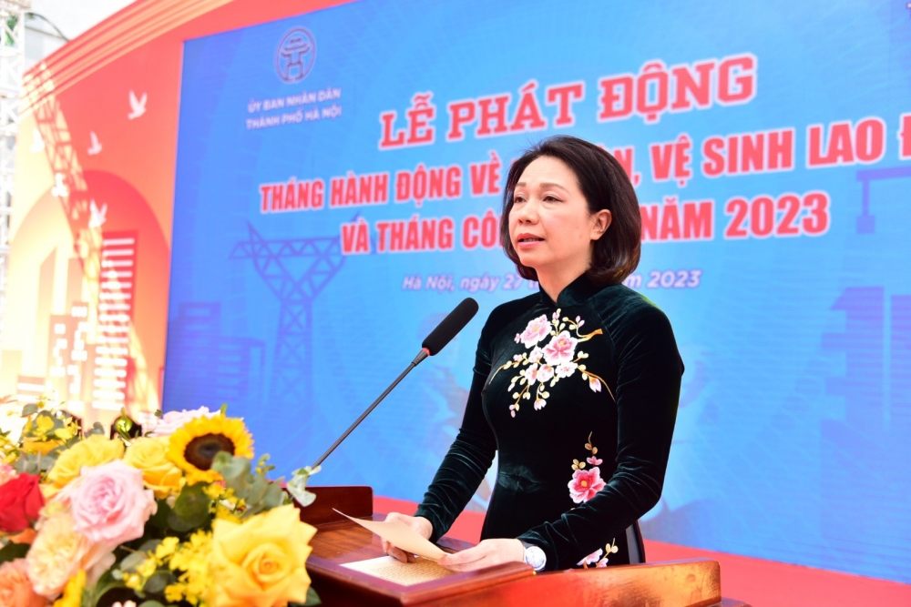 Phát động Tháng hành động về an toàn, vệ sinh lao động và Tháng Công nhân thành phố Hà Nội năm 2023 - ảnh 2