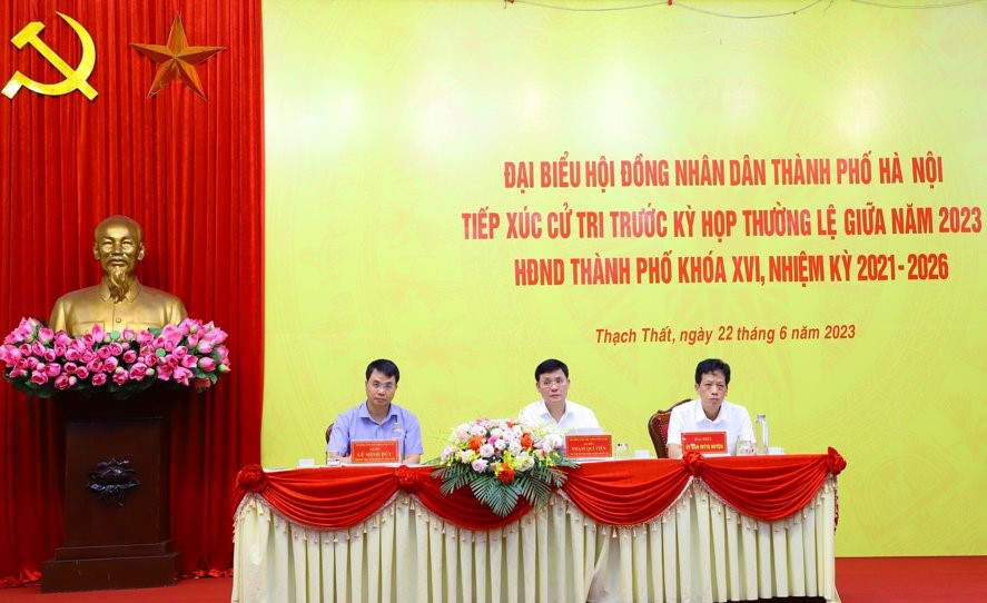 Cử tri huyện Thạch Thất kiến nghị Quốc lộ 21 đã xuống cấp nghiêm trọng - ảnh 1