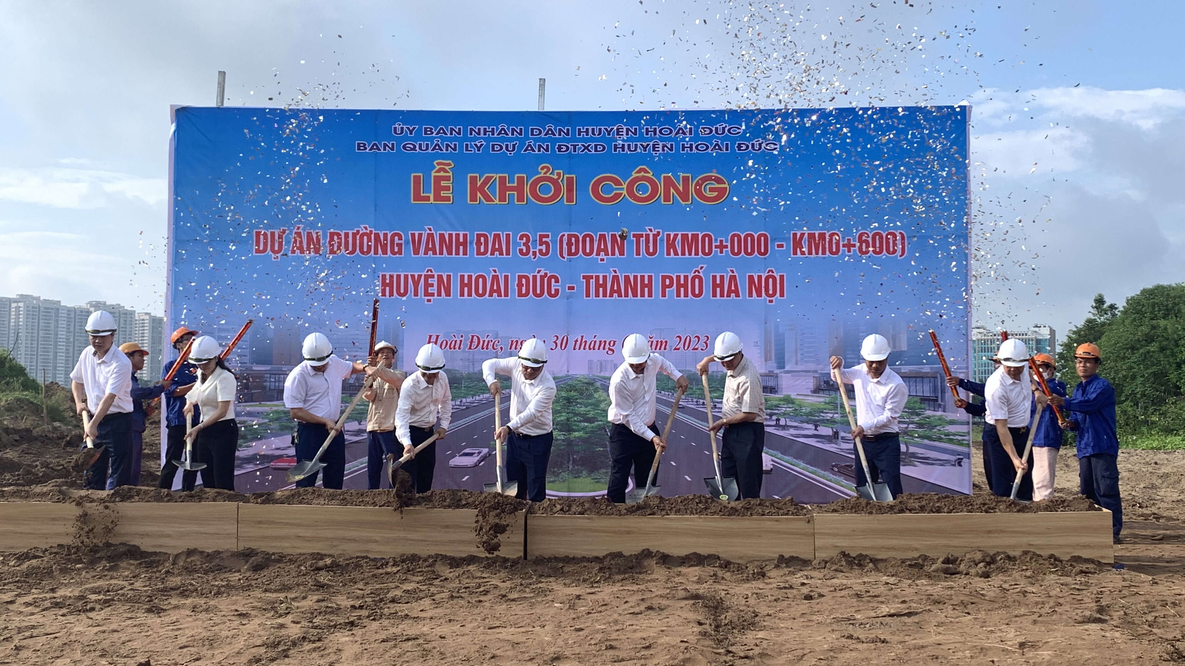 Hoài Đức: Khởi công dự án đường Vành đai 3,5 -dự án trọng điểm của thành phố - ảnh 4