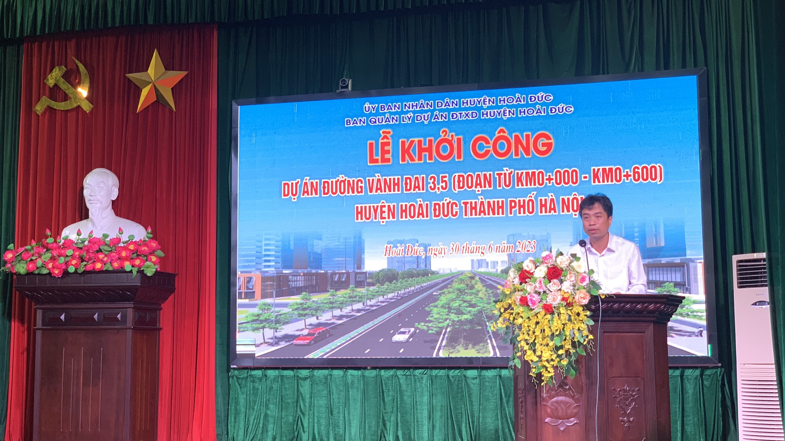 Hoài Đức: Khởi công dự án đường Vành đai 3,5 -dự án trọng điểm của thành phố - ảnh 1