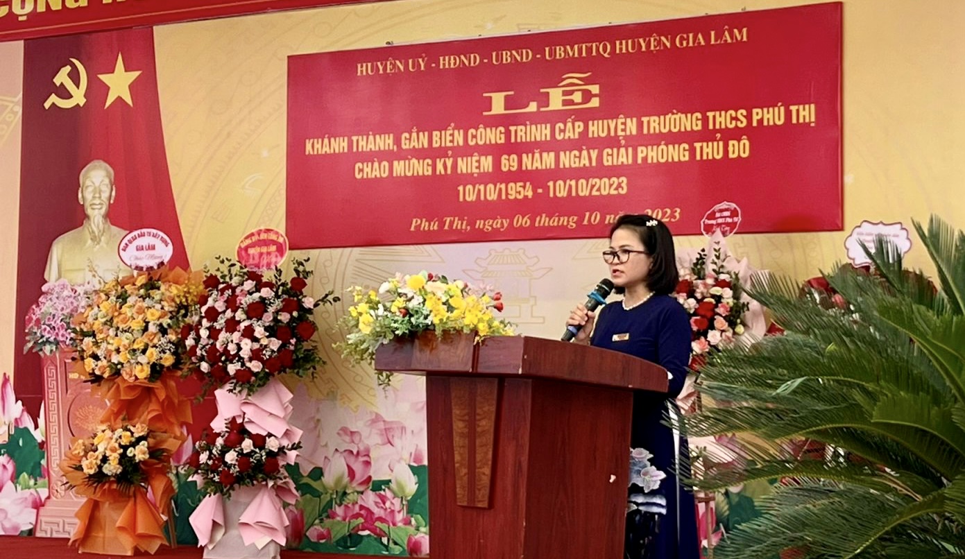 Gia Lâm: Khánh thành công trình Trường THCS Phú Thị - ảnh 1