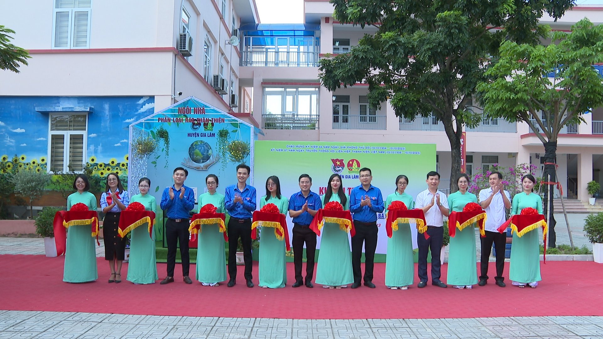 Khánh thành công trình Nhà phân loại rác thân thiện tại Trường THCS Cao Bá Quát - ảnh 2